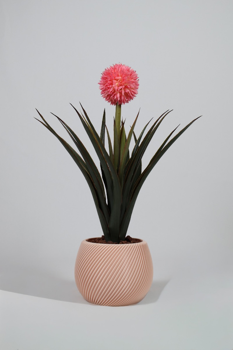 Premium Yapay Pembe Ananas Bitkisi küçük görsel